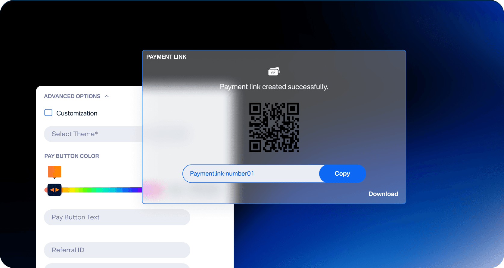 Accept payments via sharable, secure links - no website needed.