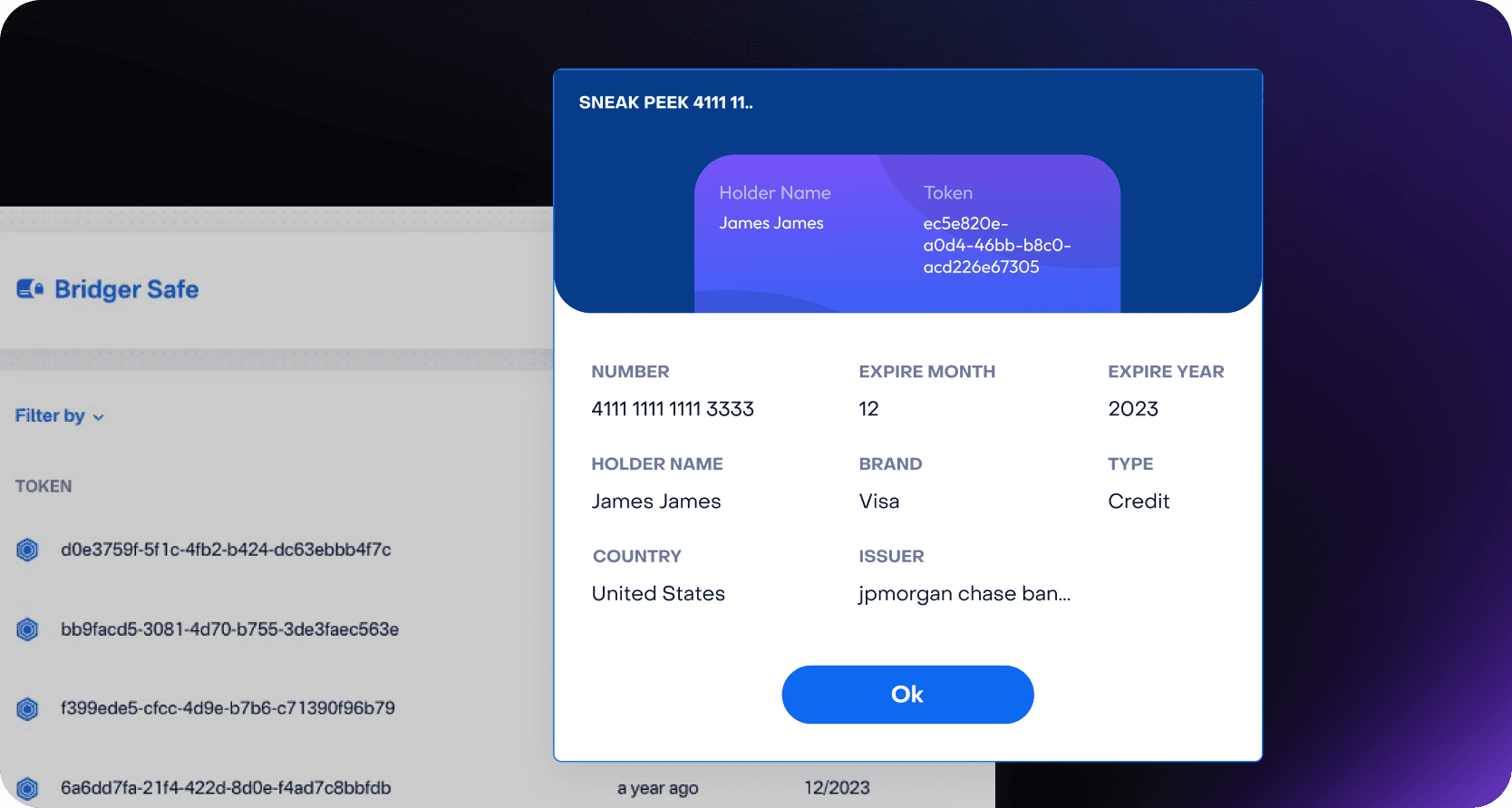 Securely collect and store card information with BridgerPay’s tokenization service.